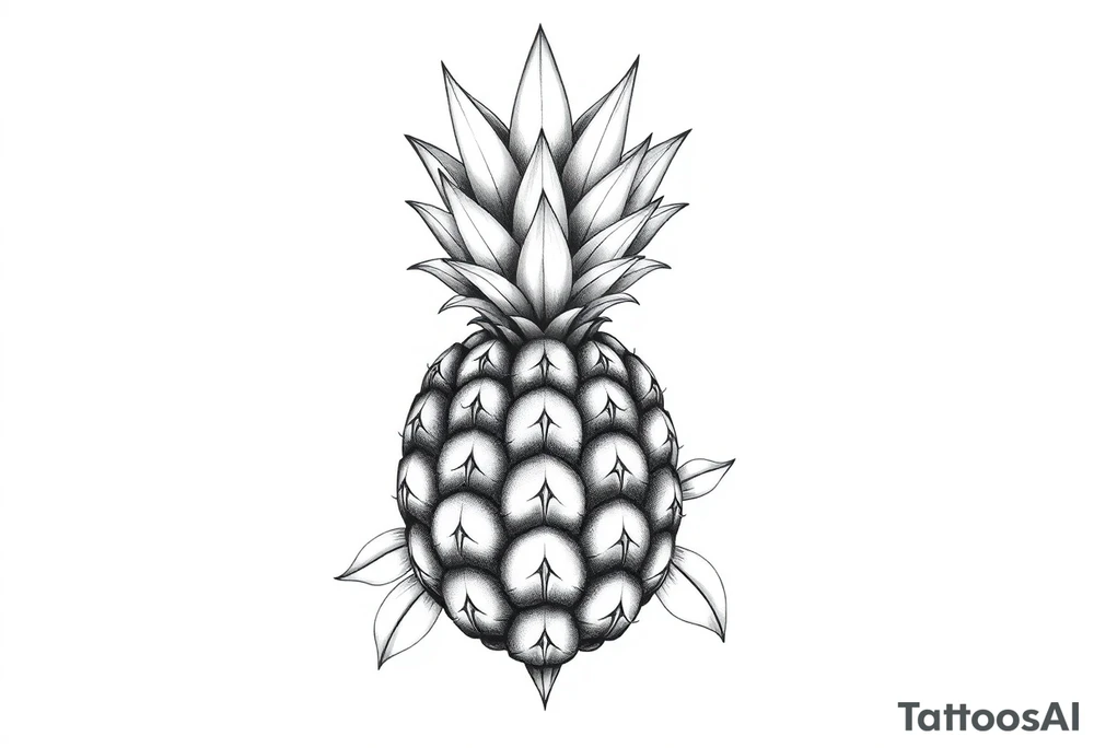 Crown pineapple vagina tattoo idea