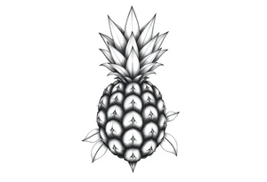 Crown pineapple vagina tattoo idea