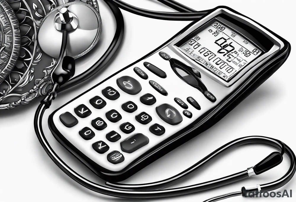 CALCULATOR
, STETHOSCOPE tattoo idea