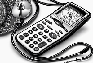 CALCULATOR
, STETHOSCOPE tattoo idea