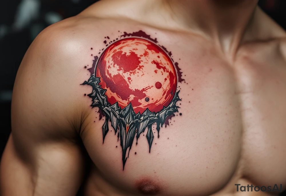 Red planet tattoo idea