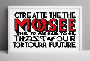 create the saying From the past we rise to our future with Moore overtop tattoo idea