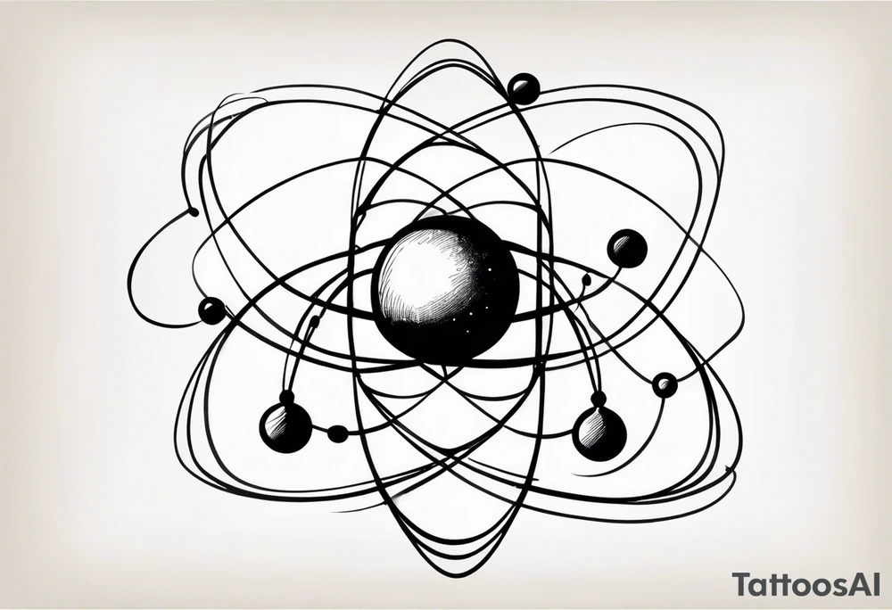 quantum model of atom tattoo idea