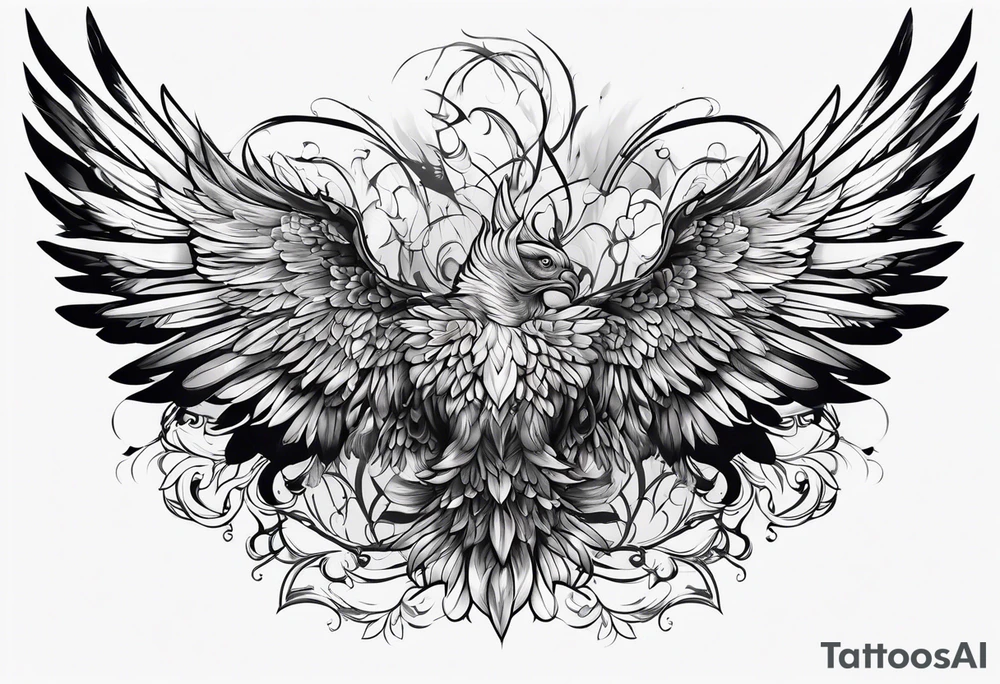 Full back tattoo wings tattoo idea