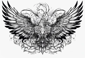 Full back tattoo wings tattoo idea
