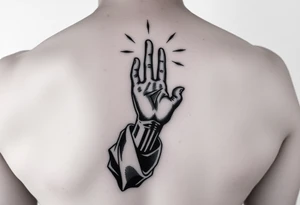 i want a boy reaching out to Jesus hand while falling into the void tattoo idea