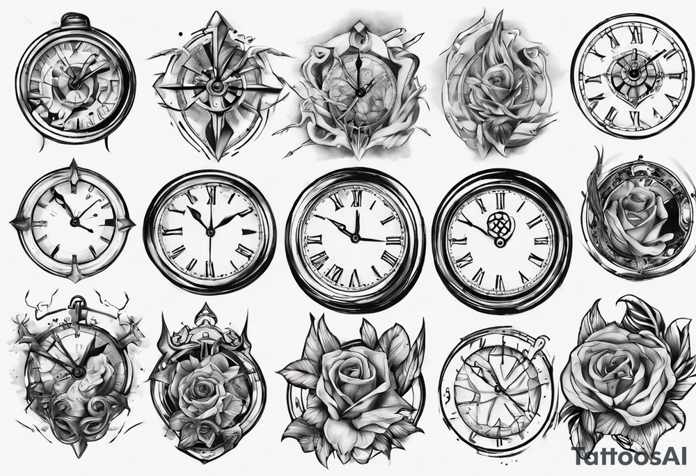 reloj de arena tattoo idea