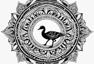mandala tattoo with canadian goose tattoo idea