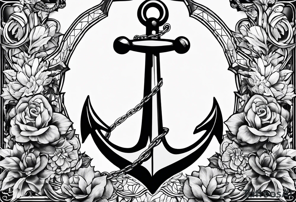 Anchor and Cross tattoo idea