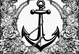 Anchor and Cross tattoo idea