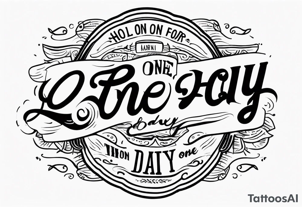 Hold on for one more day tattoo idea