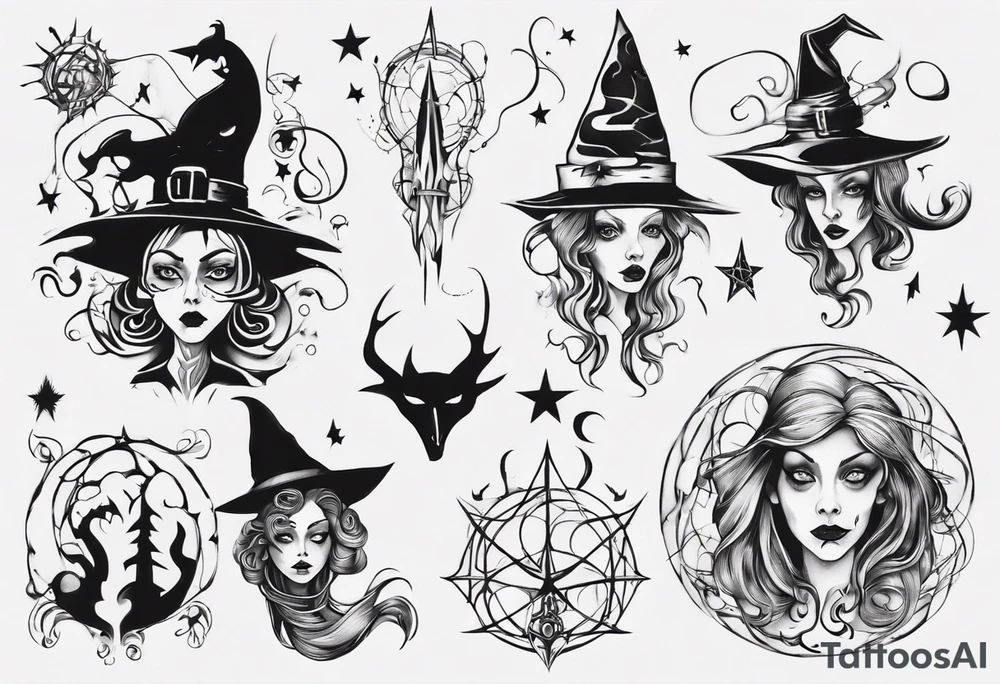 witch tattoo idea