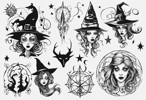 witch tattoo idea