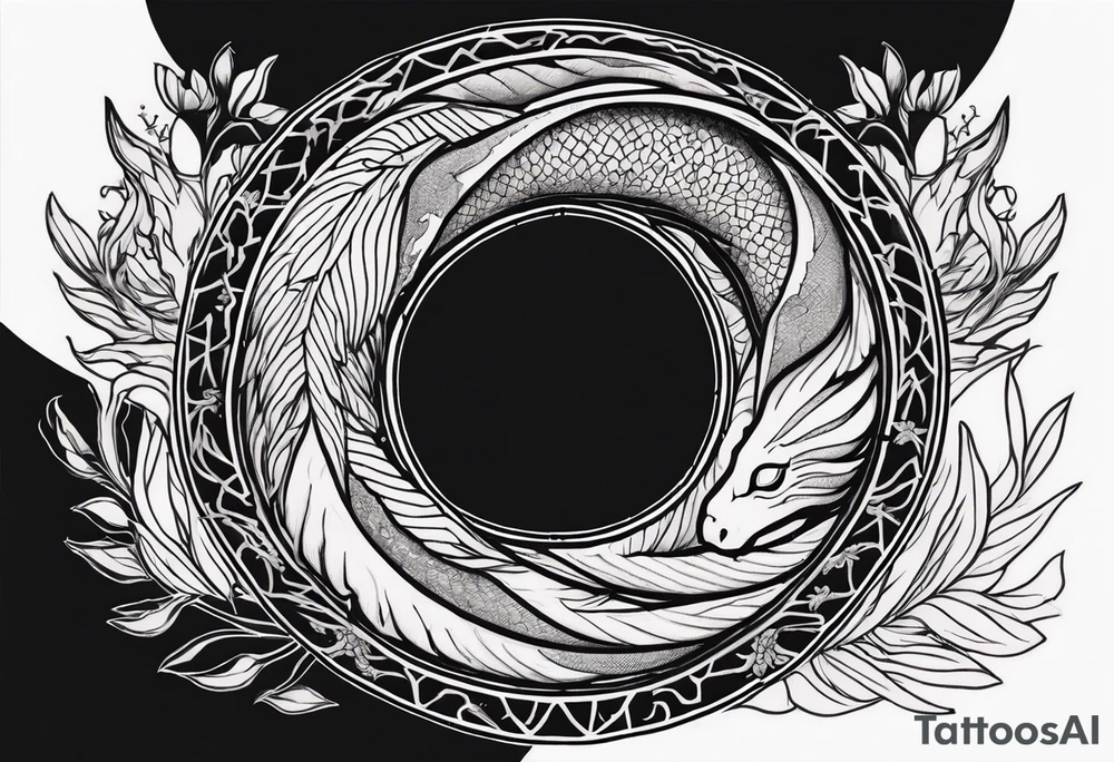 dead ouroboros tattoo idea