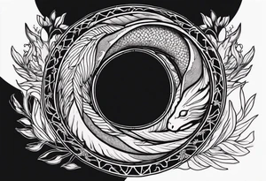 dead ouroboros tattoo idea
