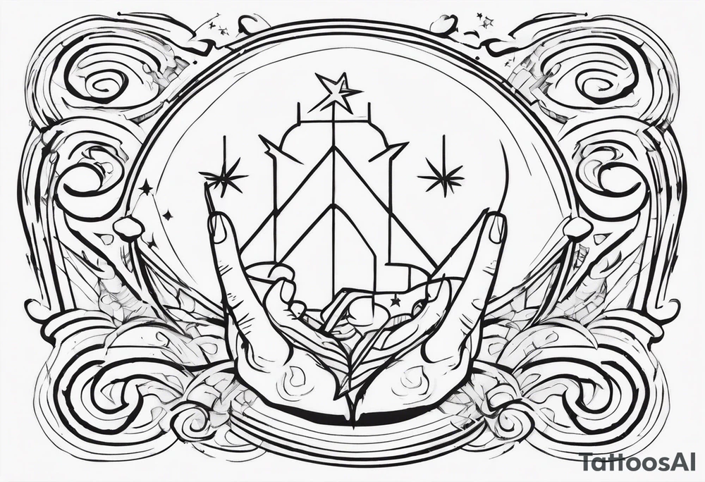 Rock and roll hands sign tattoo idea