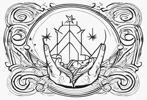 Rock and roll hands sign tattoo idea