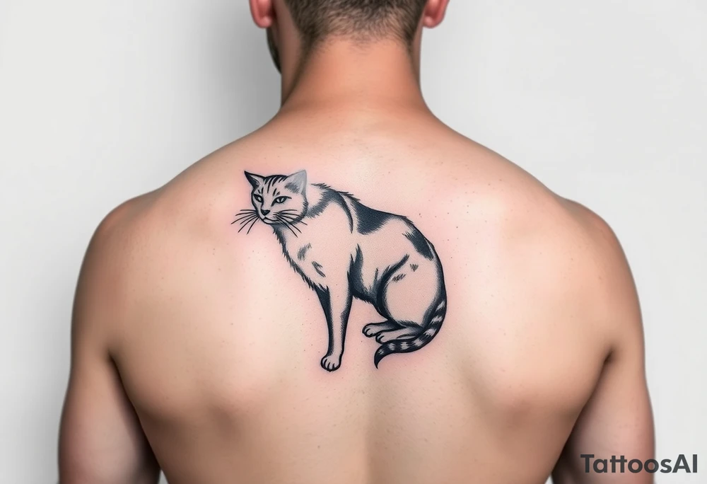 black cat tattoo idea