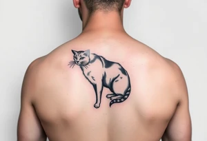 black cat tattoo idea