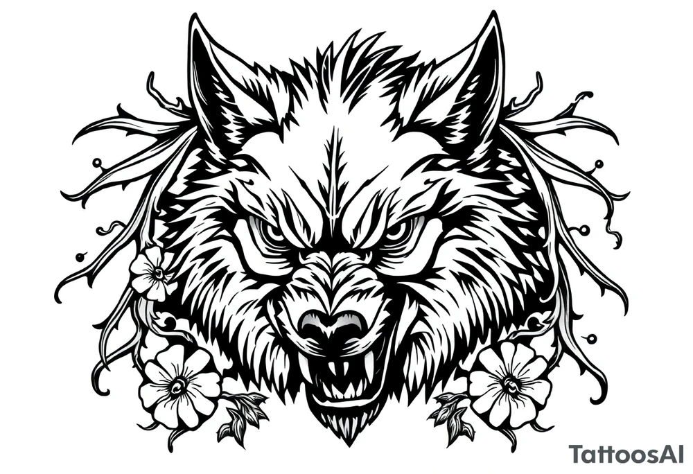 Big bad wolf lurking tattoo idea