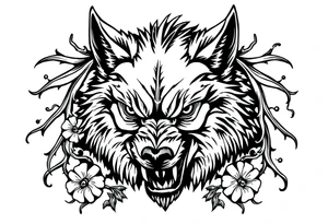Big bad wolf lurking tattoo idea