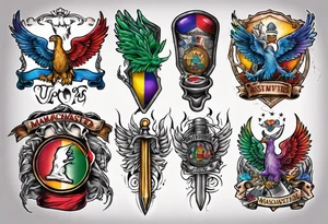 Massachusetts pride colors tattoo idea