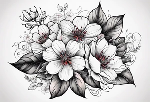 Flower bouquet tattoo idea