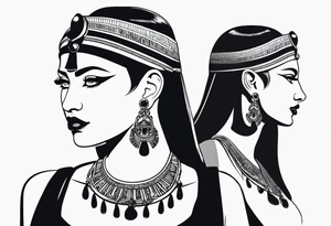 cleopatra's face tattoo idea