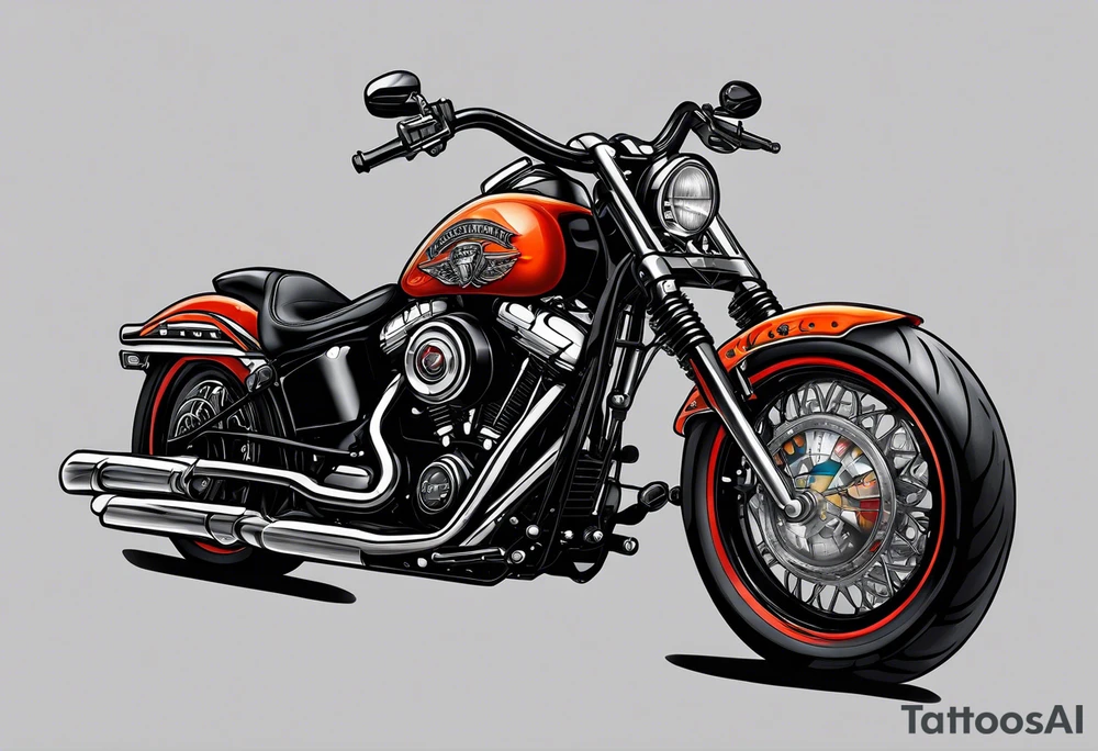 I want ideas of tattoos in black with worfds Harley Davison. 
The number 35 
NASCAR tattoo idea