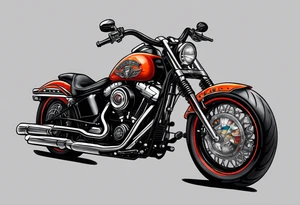 I want ideas of tattoos in black with worfds Harley Davison. 
The number 35 
NASCAR tattoo idea