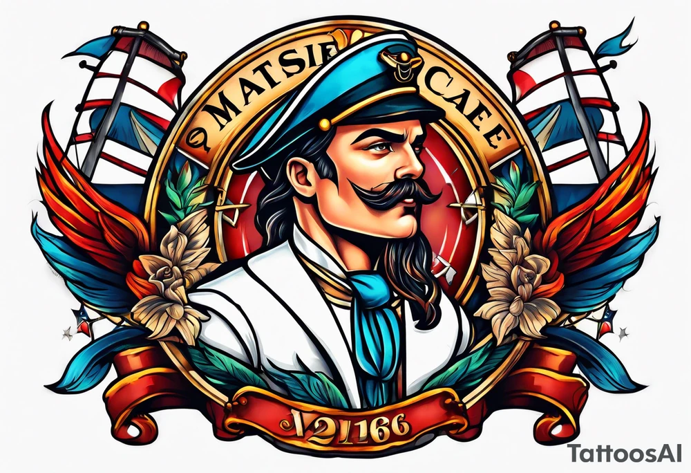 american traditional sailor tattoo idea