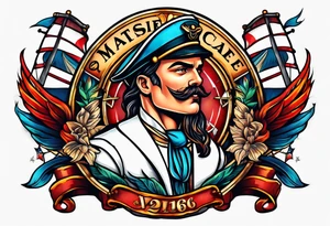 american traditional sailor tattoo idea