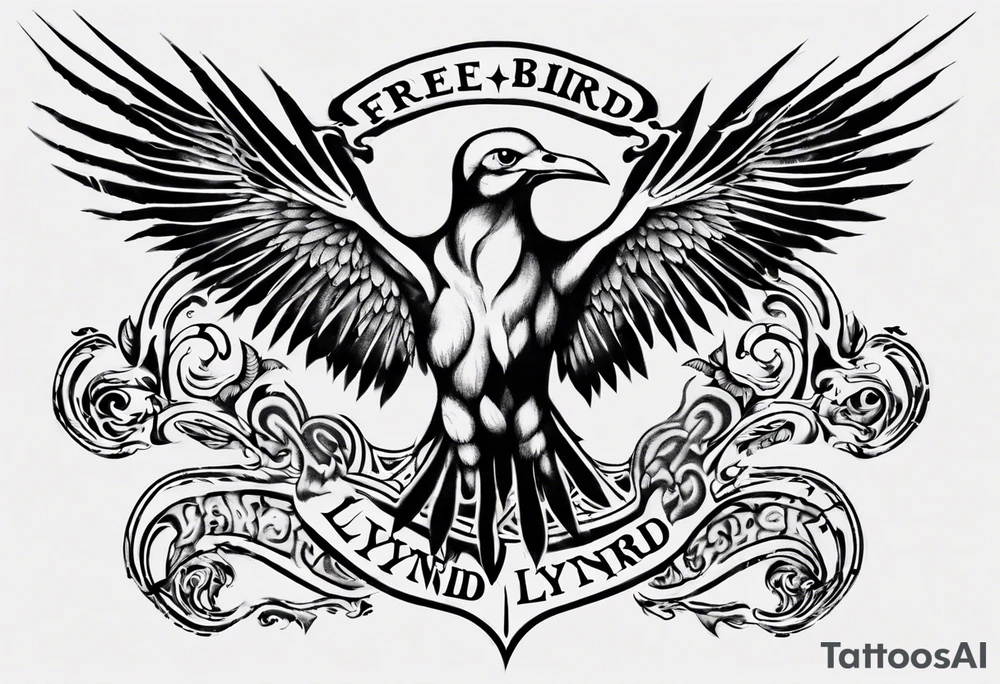 Free bird lynyrd skynyrd 
creative tattoo idea