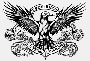 Free bird lynyrd skynyrd 
creative tattoo idea