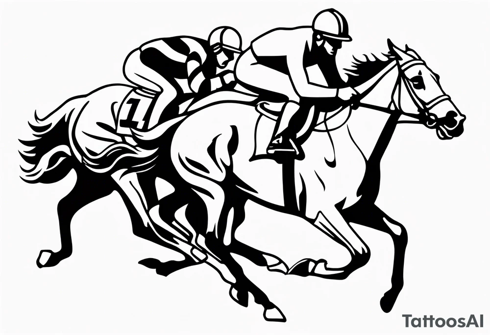 horse race tattoo idea