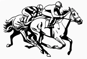 horse race tattoo idea