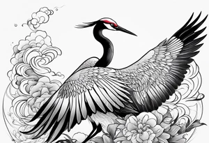 Japanese crane tattoo idea