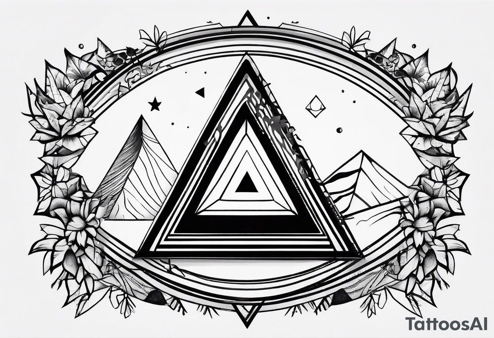 A triangle with nothing inside of it tattoo idea