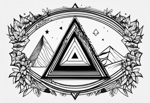 A triangle with nothing inside of it tattoo idea