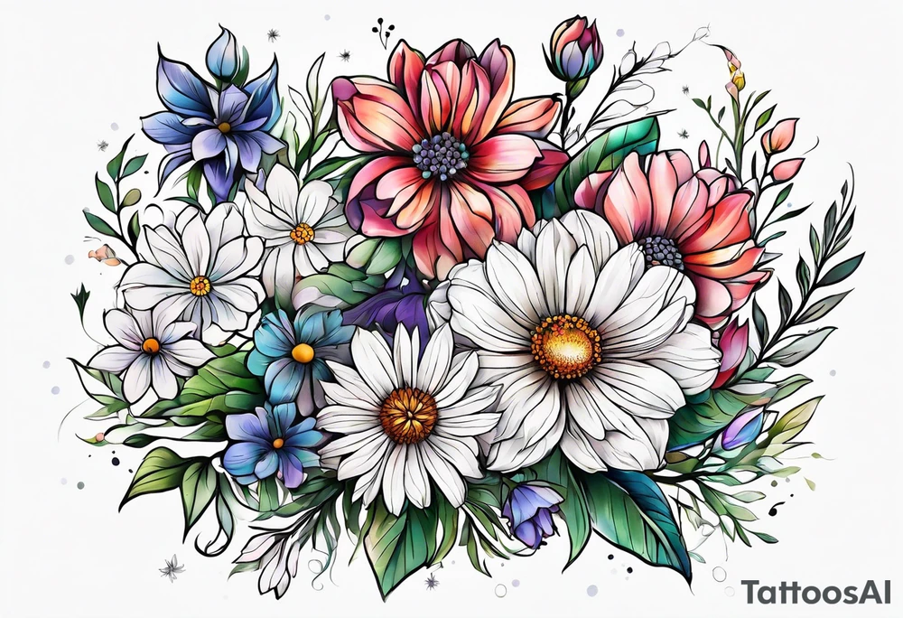 Wildflowers tattoo idea
