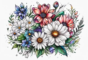 Wildflowers tattoo idea