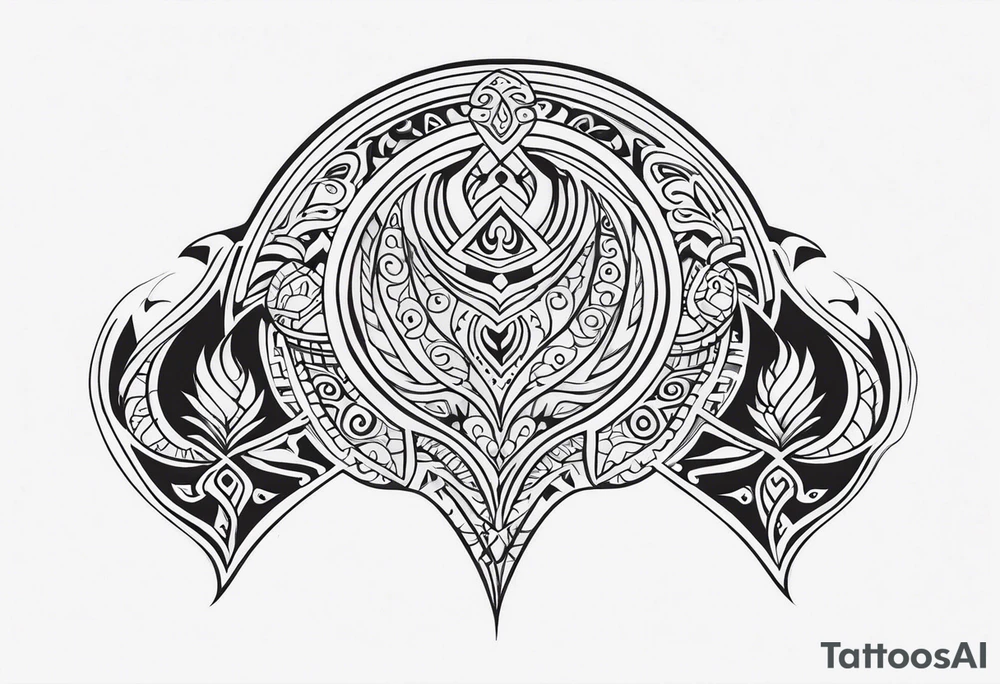 Maori back and neck tattoo design tattoo idea