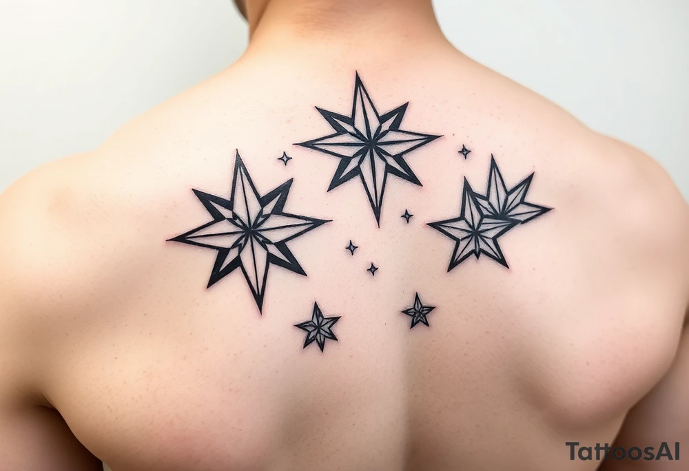 stars with god tattoo idea
