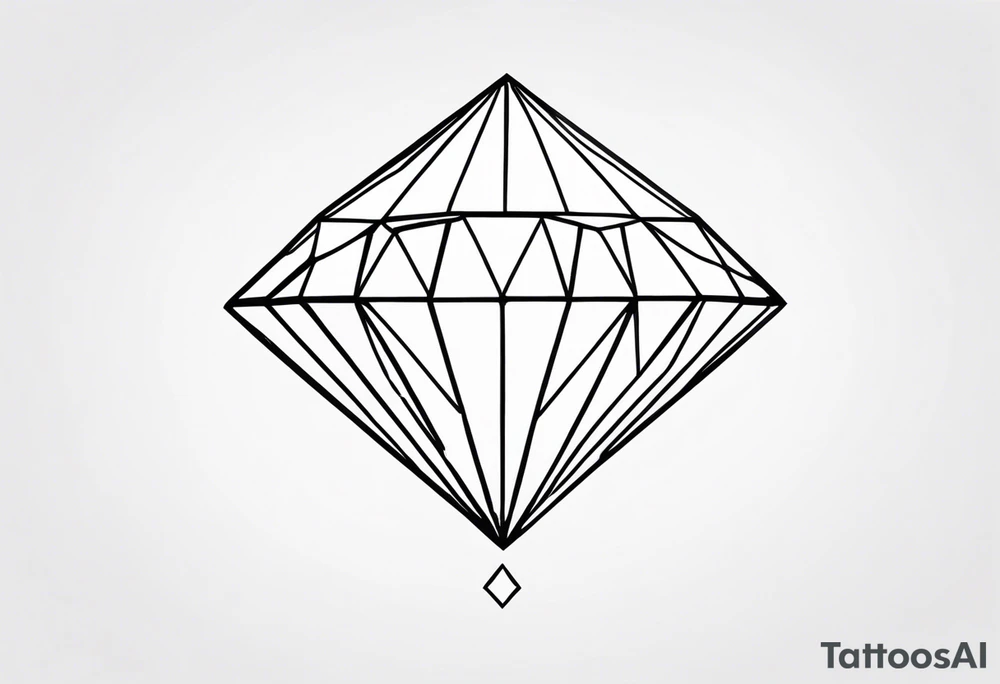 Diamond simple tattoo idea