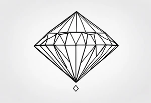 Diamond simple tattoo idea