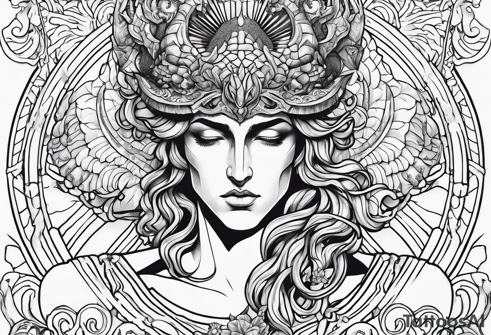 perseus holding medusas head tattoo idea