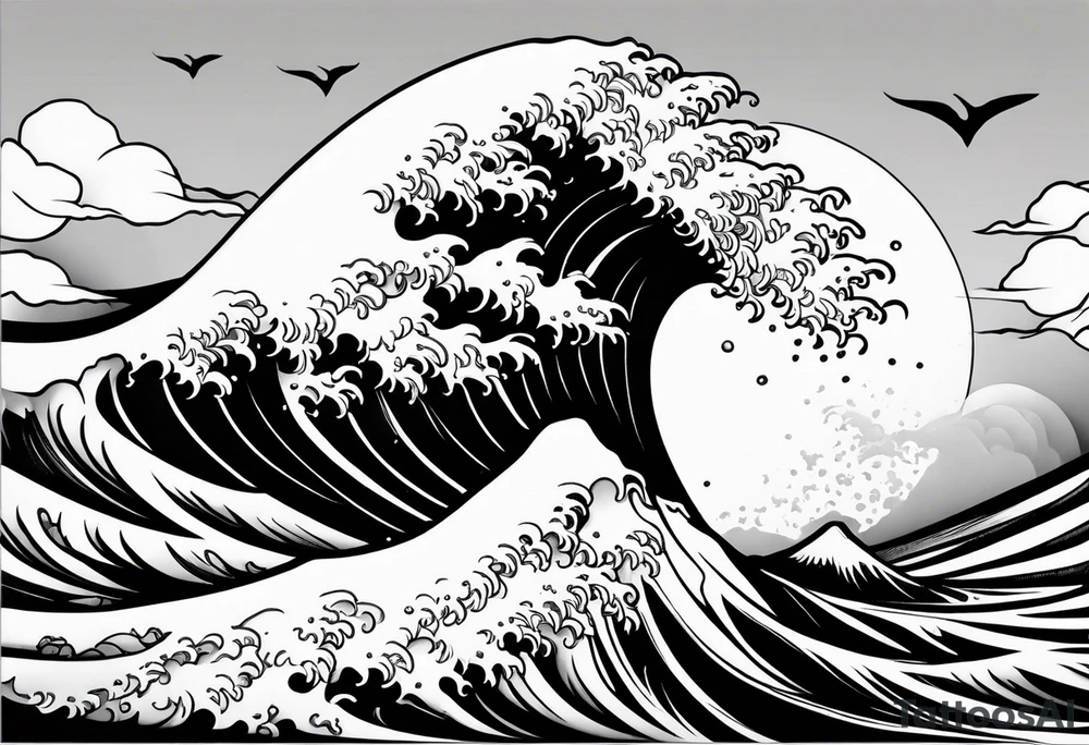 waves tattoo idea