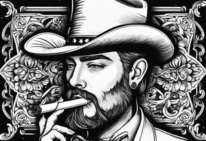 drew berrymore smoking cigarette tattoo idea