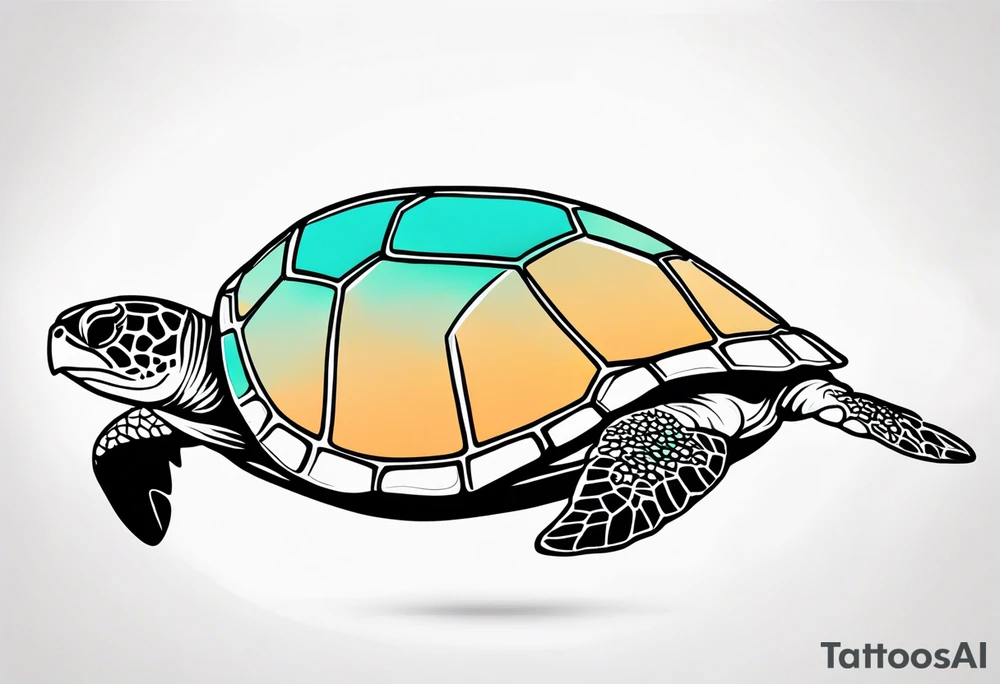 Sea turtle tattoo idea