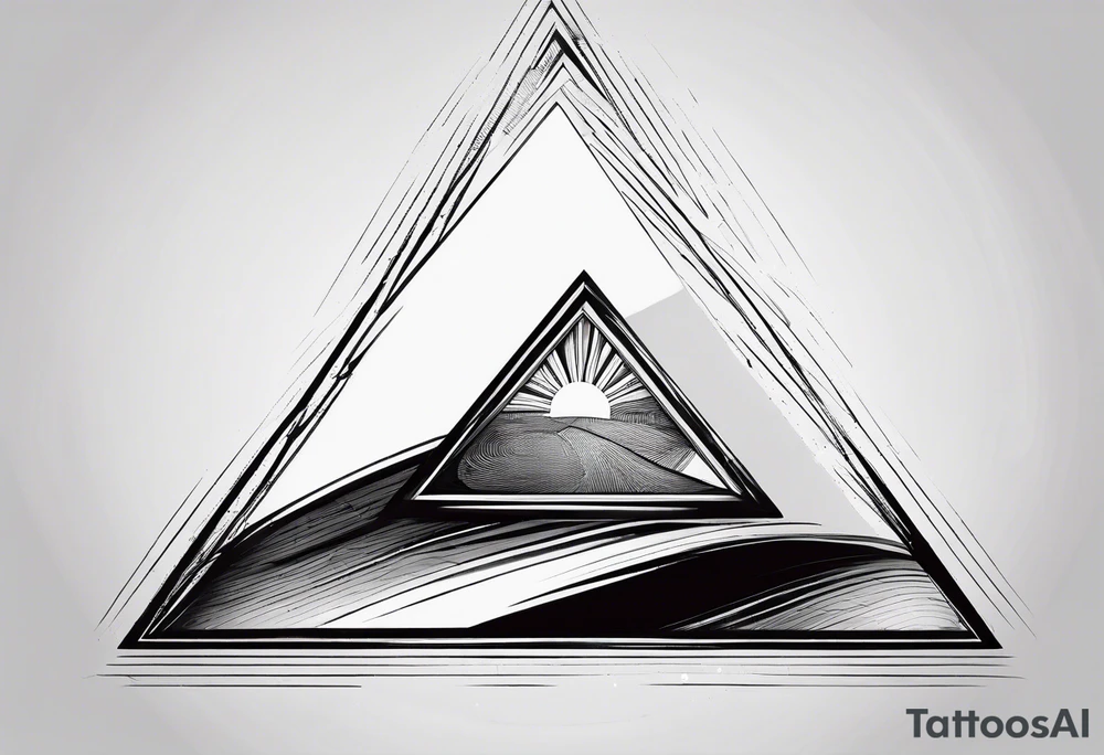 A triangle with nothing inside of it tattoo idea